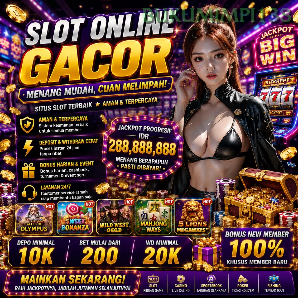 Main bukumimpi138q Menang Jackpot Besar